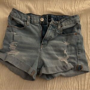Aeropostale Women’s High Rise Curvy Midi Jean Shorts